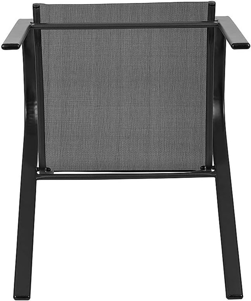 Brazos Series Outdoor Stackable Patio Chairs with Flex Comfort Material, Stackin
