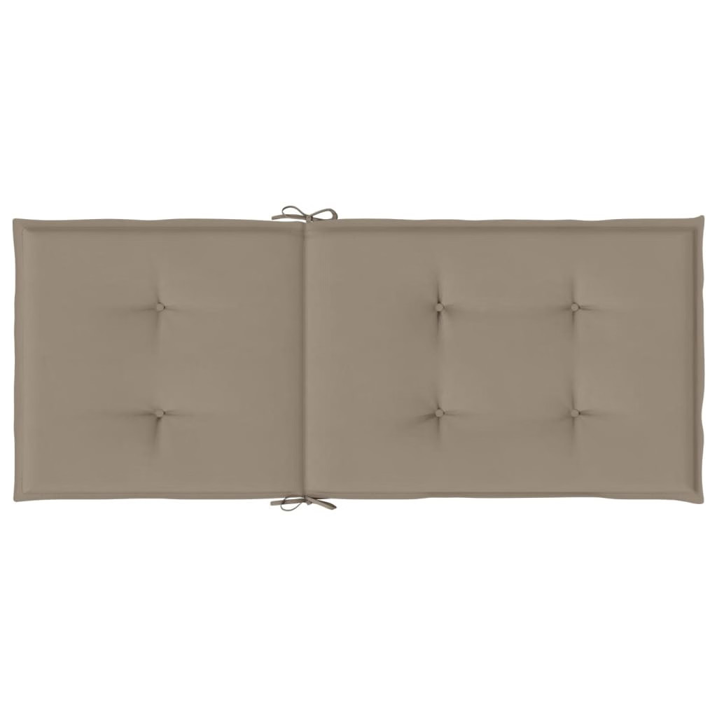 Garden Highback Chair Cushions 6 pcs Taupe 47.2″x19.7″x1.2″ Fabric