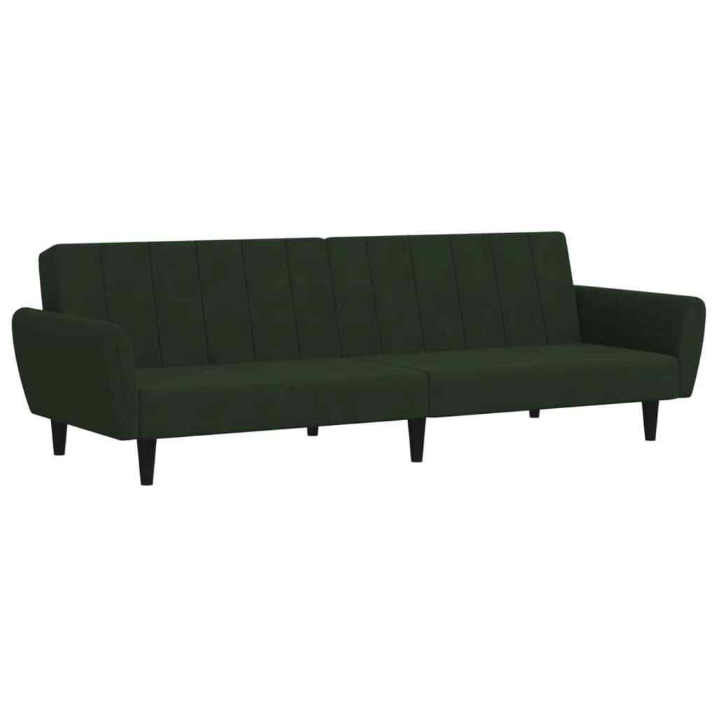 2-Seater Sofa Bed Accent Upholstered Loveseat Sleeper Couch Velvet vidaXL
