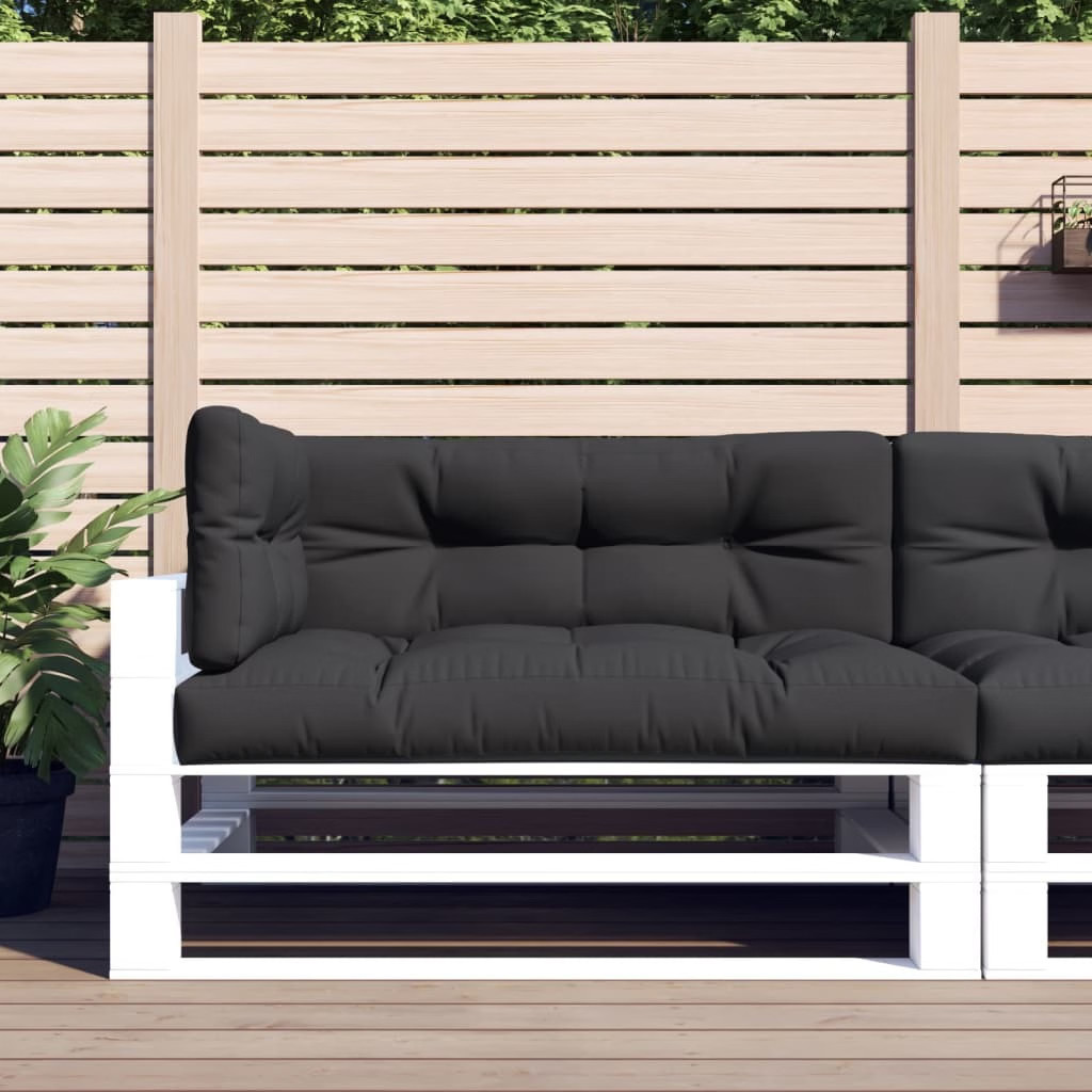 Pallet Cushions 3 pcs Black Fabric