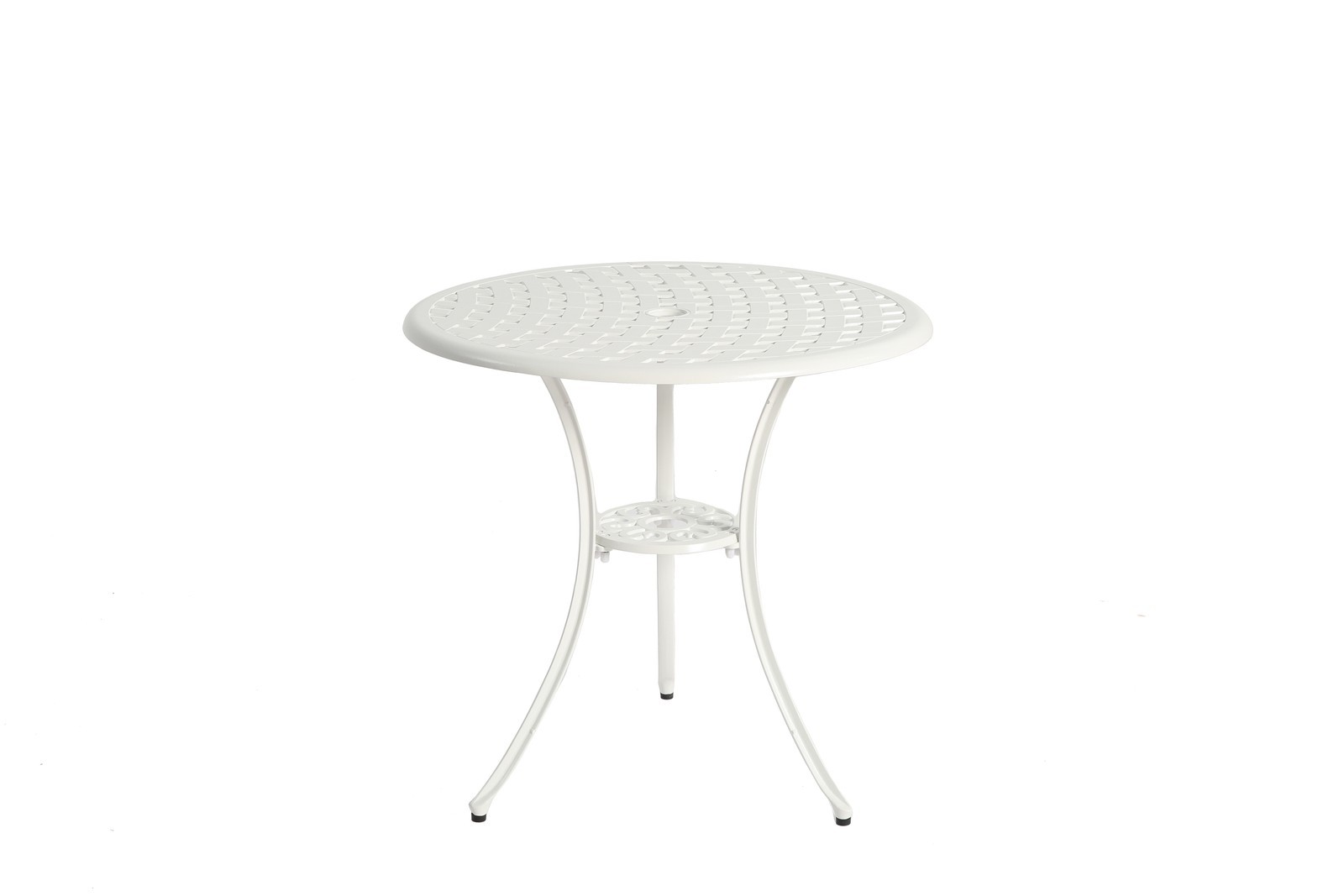 Cast Aluminum Bistro Set with Umbrella Hole, All-Weather Patio Table & Chairs