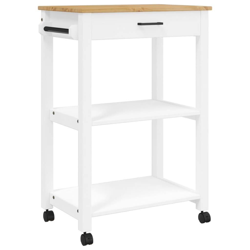 Kitchen Trolley MONZA 23.6″x15.7″x34.8″ Solid Wood Pine