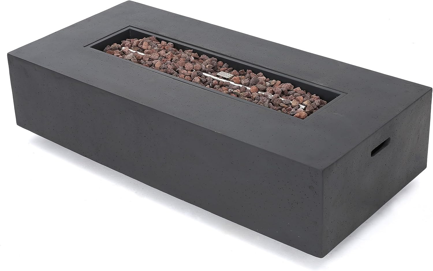 Cape Coral 5-Pc Outdoor Chat Set with Fire Table – Khaki & Dark Grey
