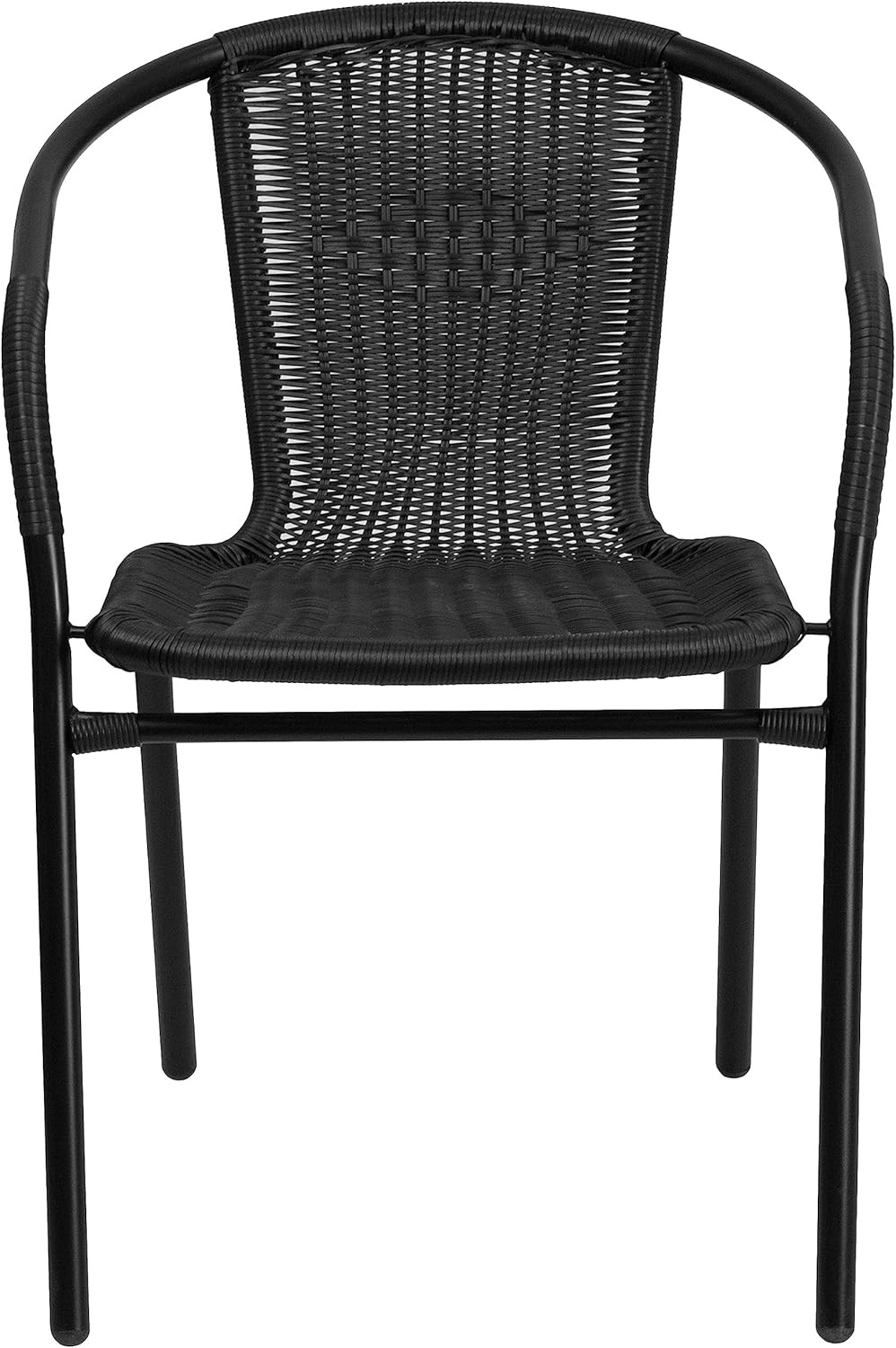 Lila Modern Rattan Indoor/Outdoor Stackable Dining Chairs Stacking Rattan Bistro