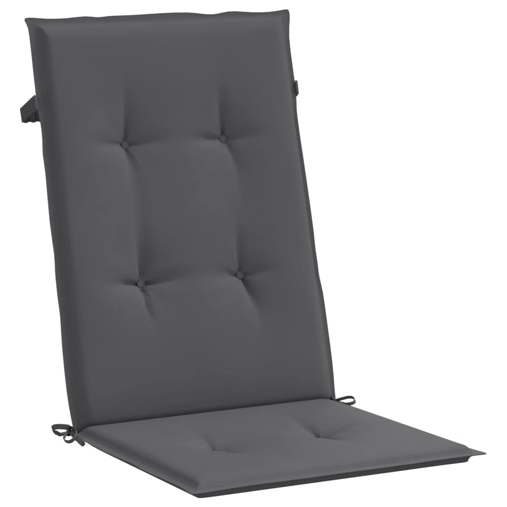 Garden Highback Chair Cushions 6 pcs Anthracite 47.2″x19.7″x1.2″ Fabric
