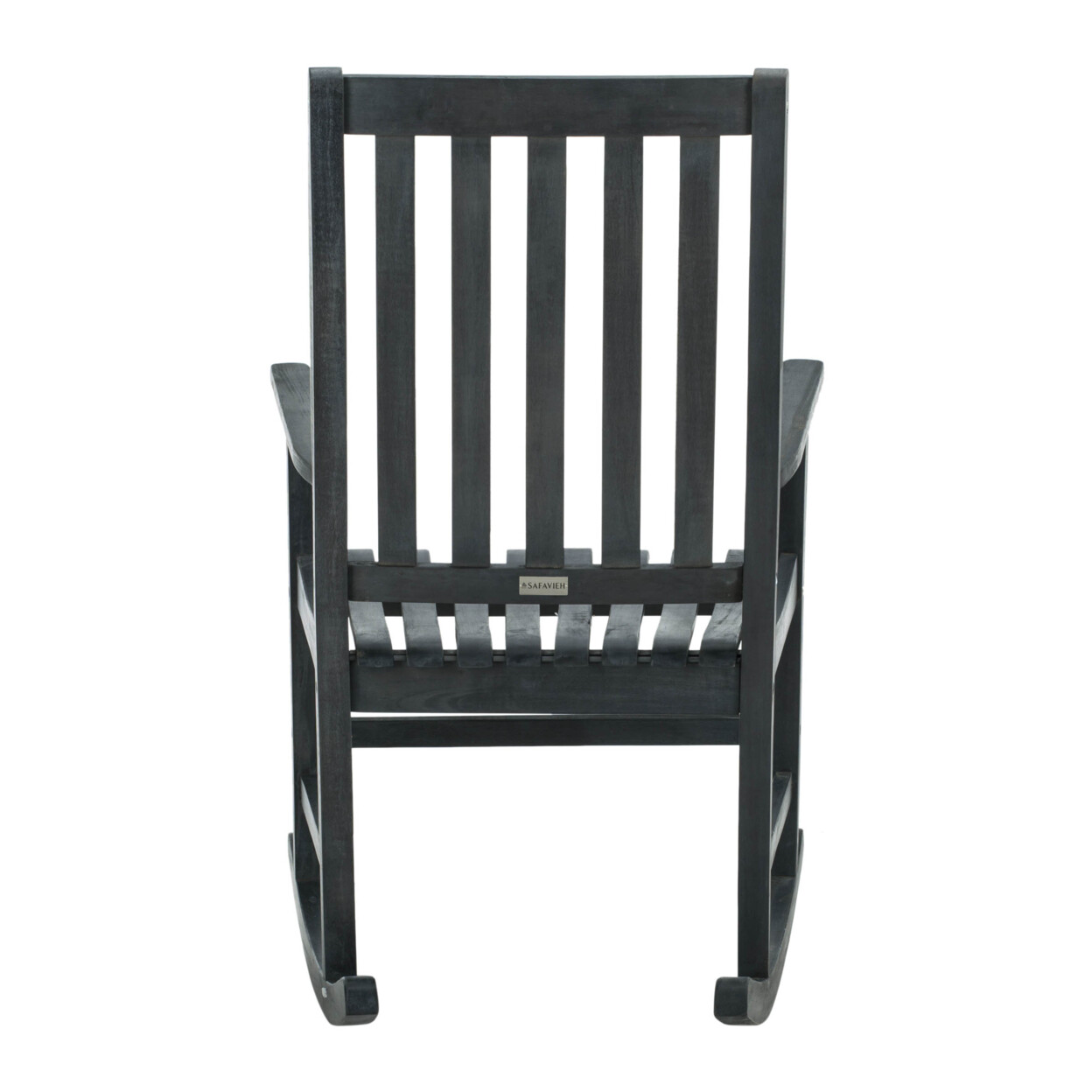 SAFAVIEH Outdoor Collection Barstow Rocking Chair | Dark Slate Grey |