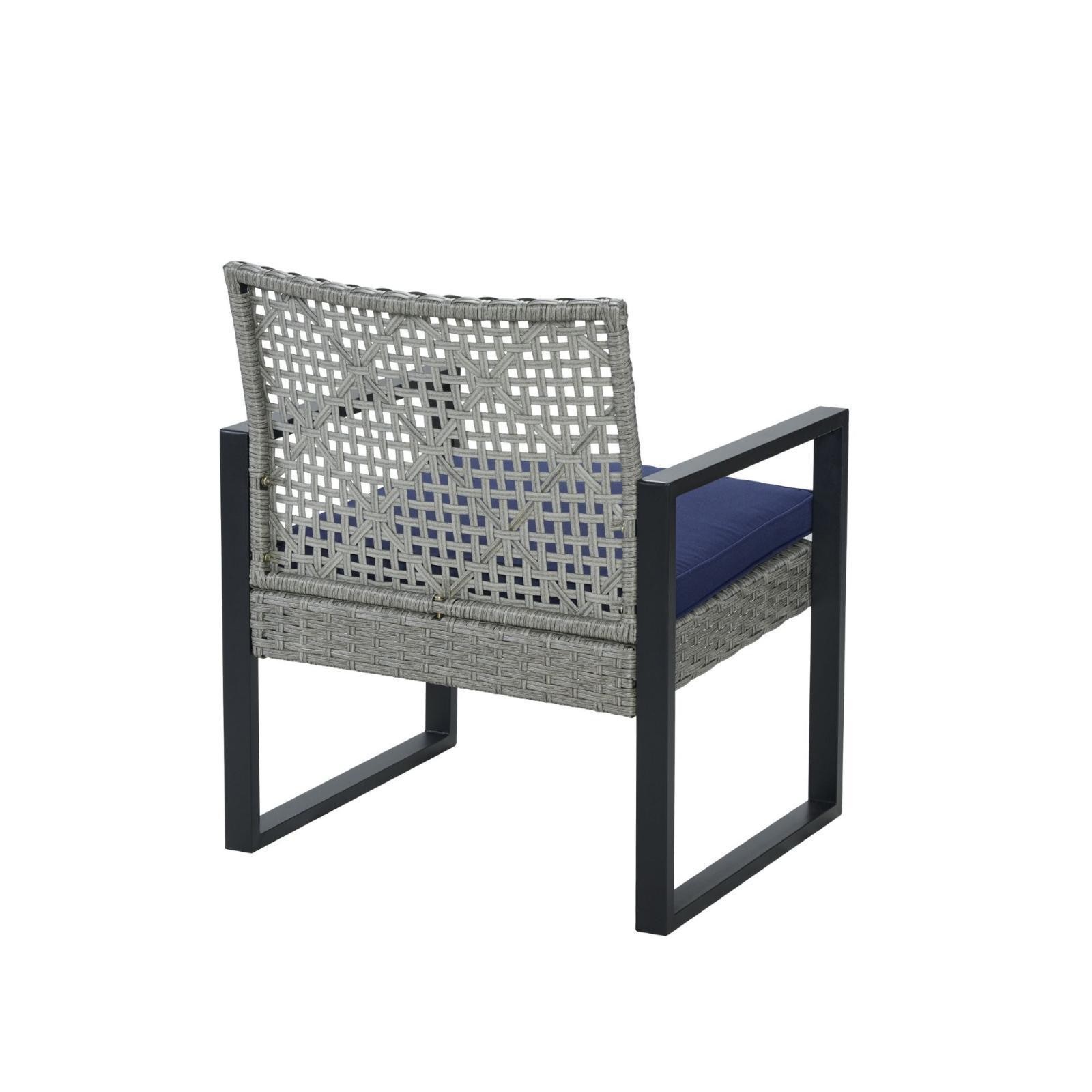 Stylish Outdoor 4-Piece Furniture Set with Weather-Resistant Materials, Blue