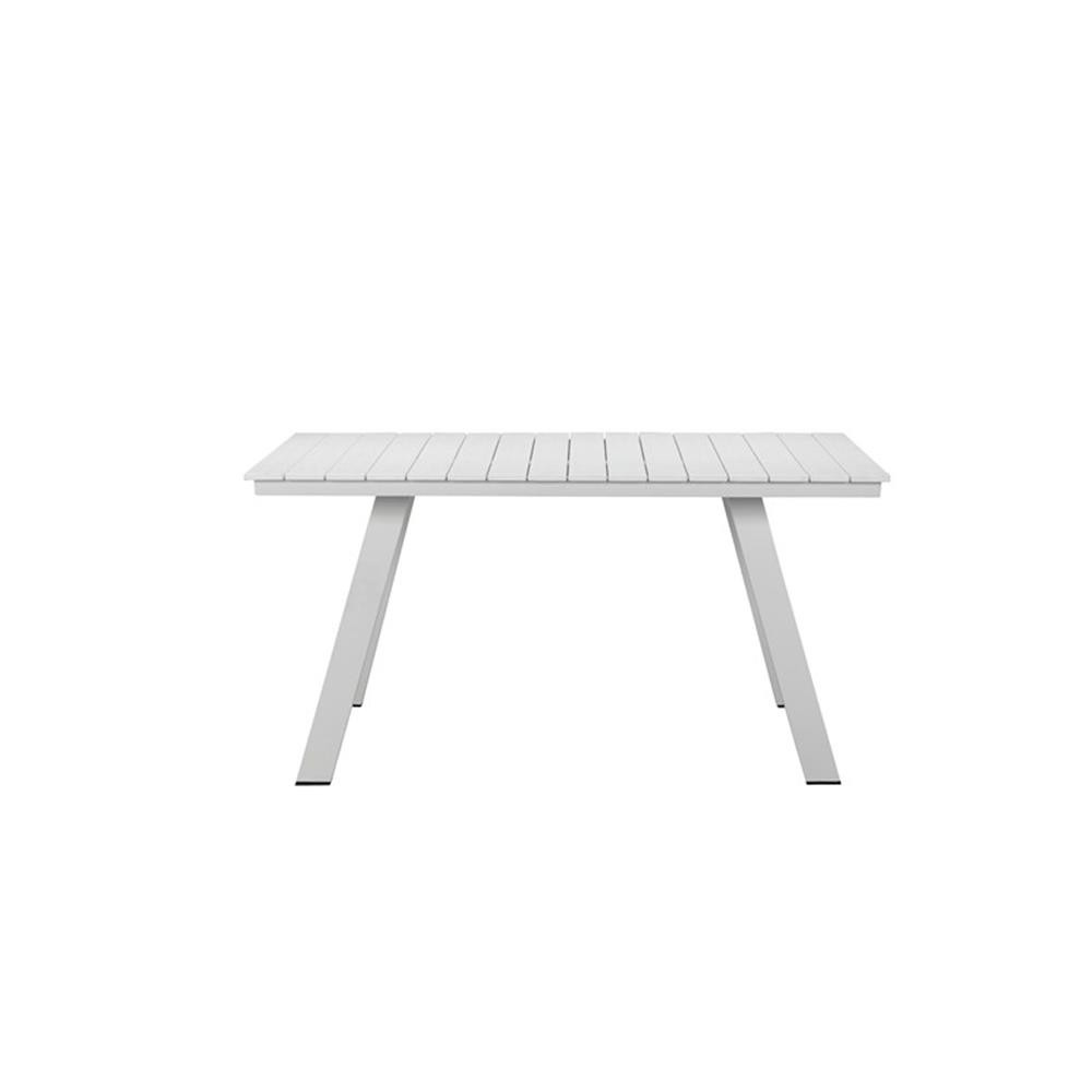 Pangea Home Jack 30×59″ Modern Aluminum Table in White Finish