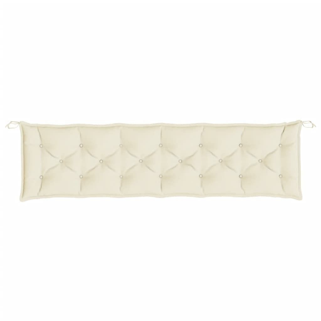 Garden Bench Cushion Cream White 78.7″x19.7″x2.8″ Oxford Fabric