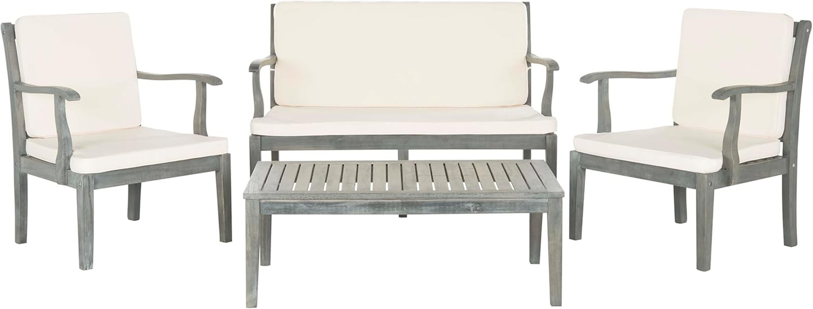 Fresno 4-Piece Patio Set for Chic Outdoor Relaxation and Entertaining