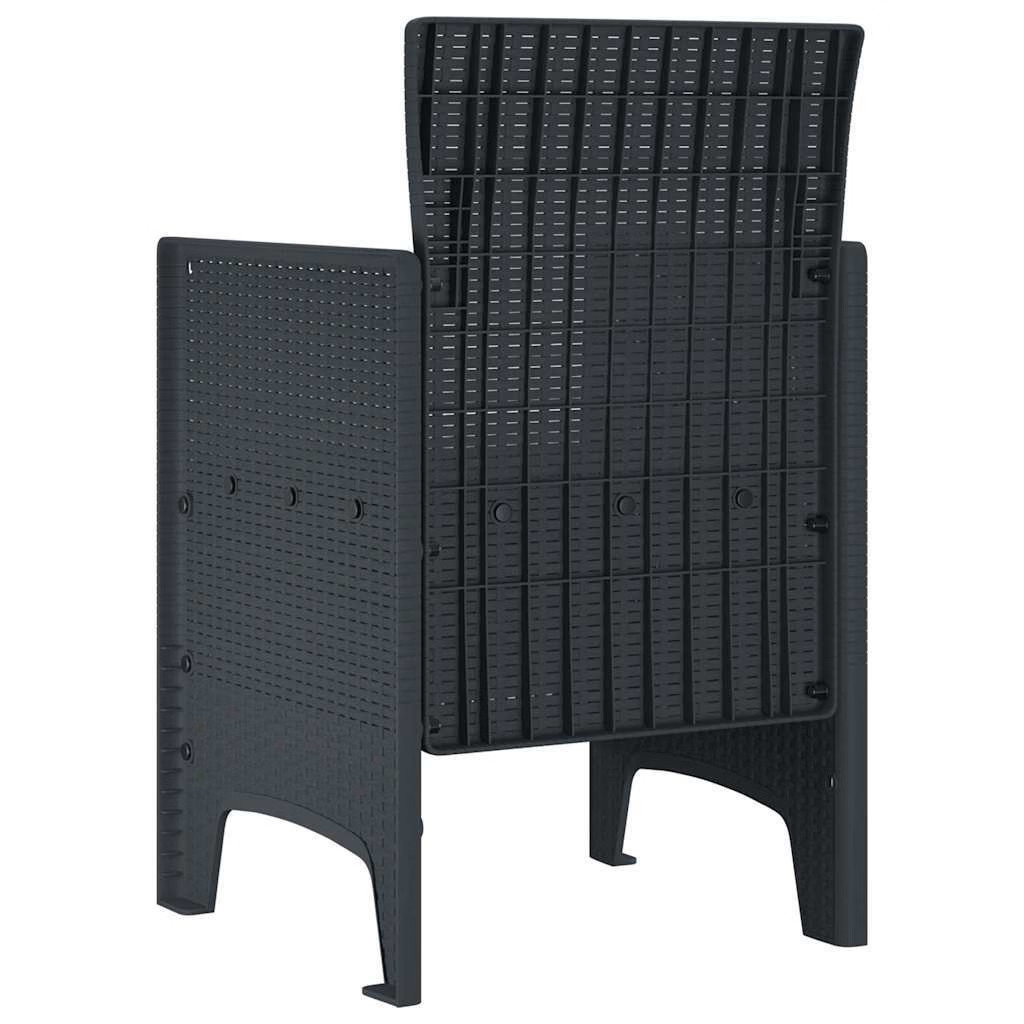 Garden Chair 4 pcs Anthracite Polypropylene