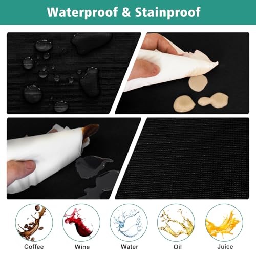 Square Fitted Table Cover Card Tablecloth 34×34 inch, 2 Packs Waterproof