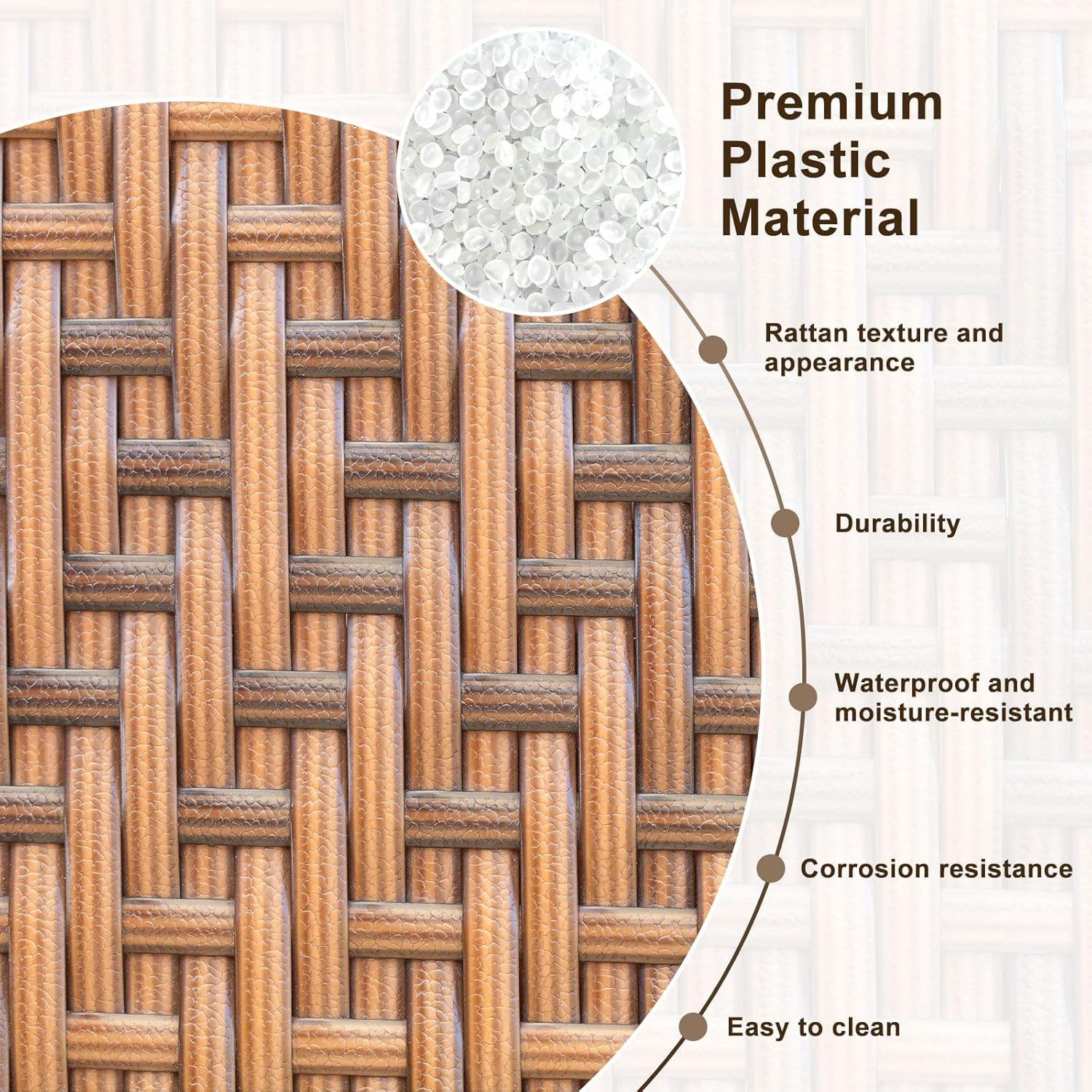 1-Pack Wicker Repair Kit, 5mm x 33ft/10m Plastic Flat Rattan Replacement Supp…