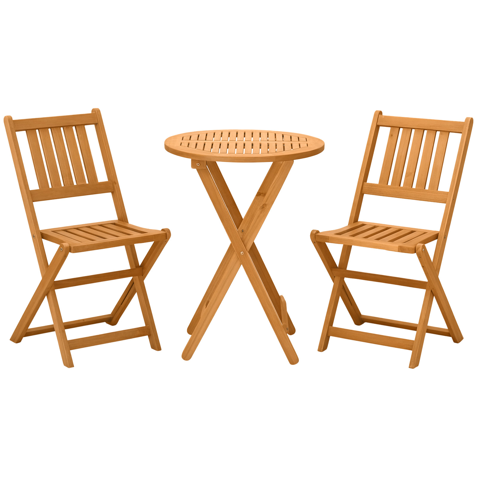 Three-piece Patio Bistro Set with A Table and Two Chairs