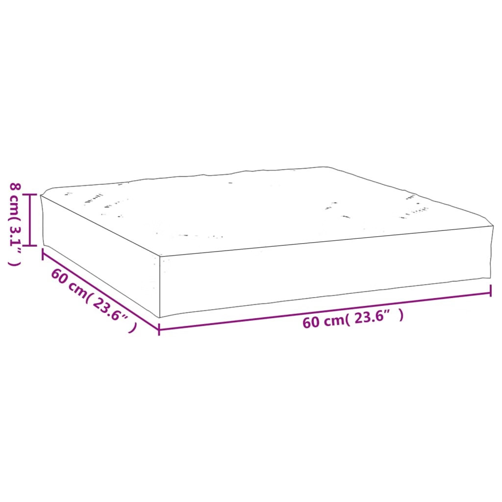 Pallet Cushion Anthracite 23.6″x23.6″x2.4″ Oxford Fabric
