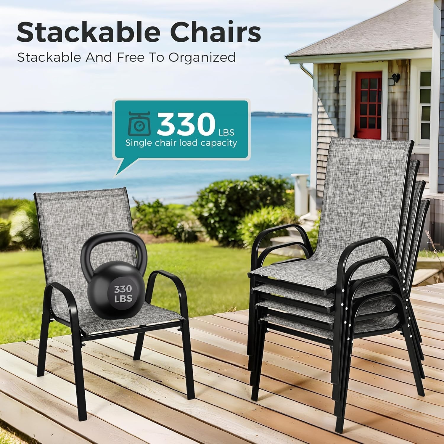 All-Weather 7-Piece Garden Dining Set with Umbrella Hole for Stylish Gatherings