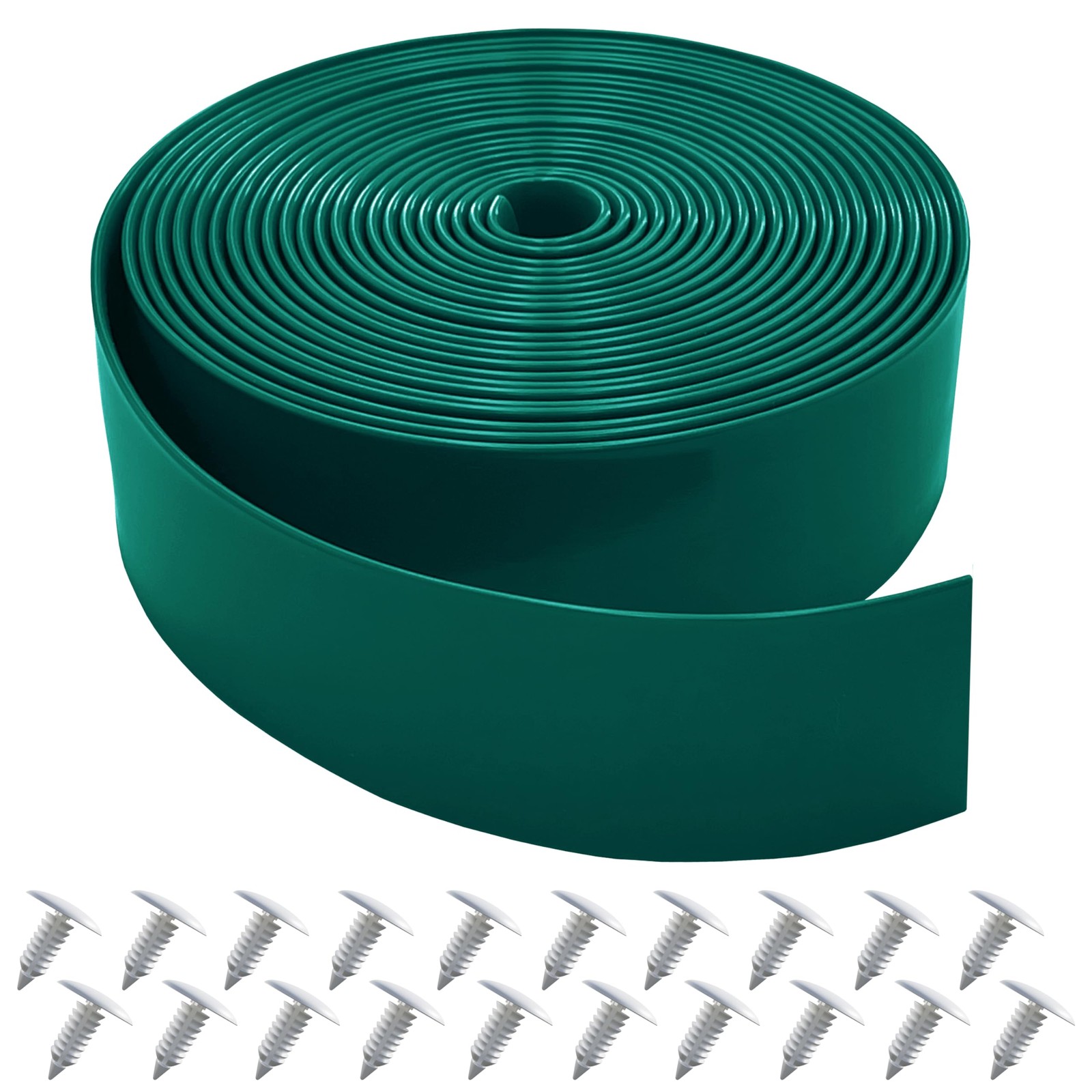 Lumpro Vinyl Straps for Patio Chair 20 Ft strap + 20 rivets, Dark Green