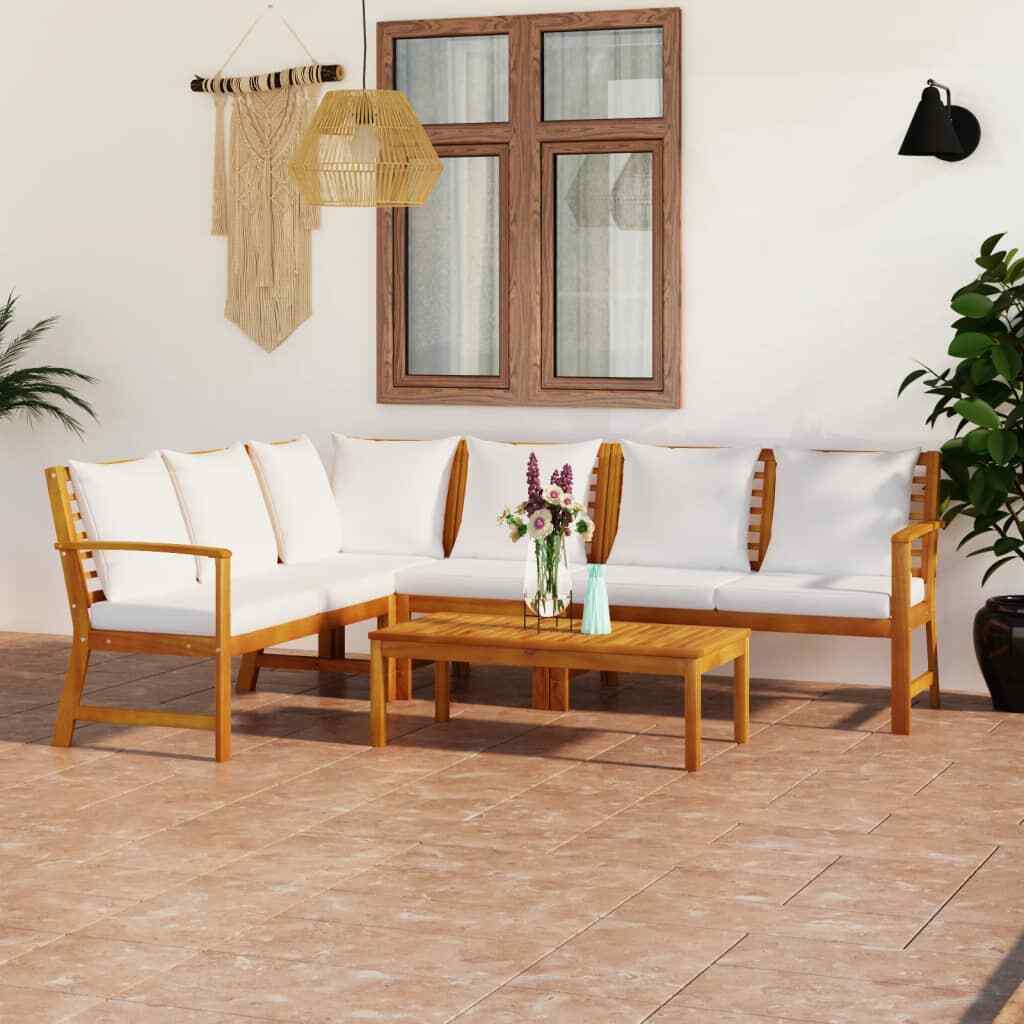 Patio Furniture Set Patio Lounge Set Sectional Sofa Solid Wood Acacia vidaXL