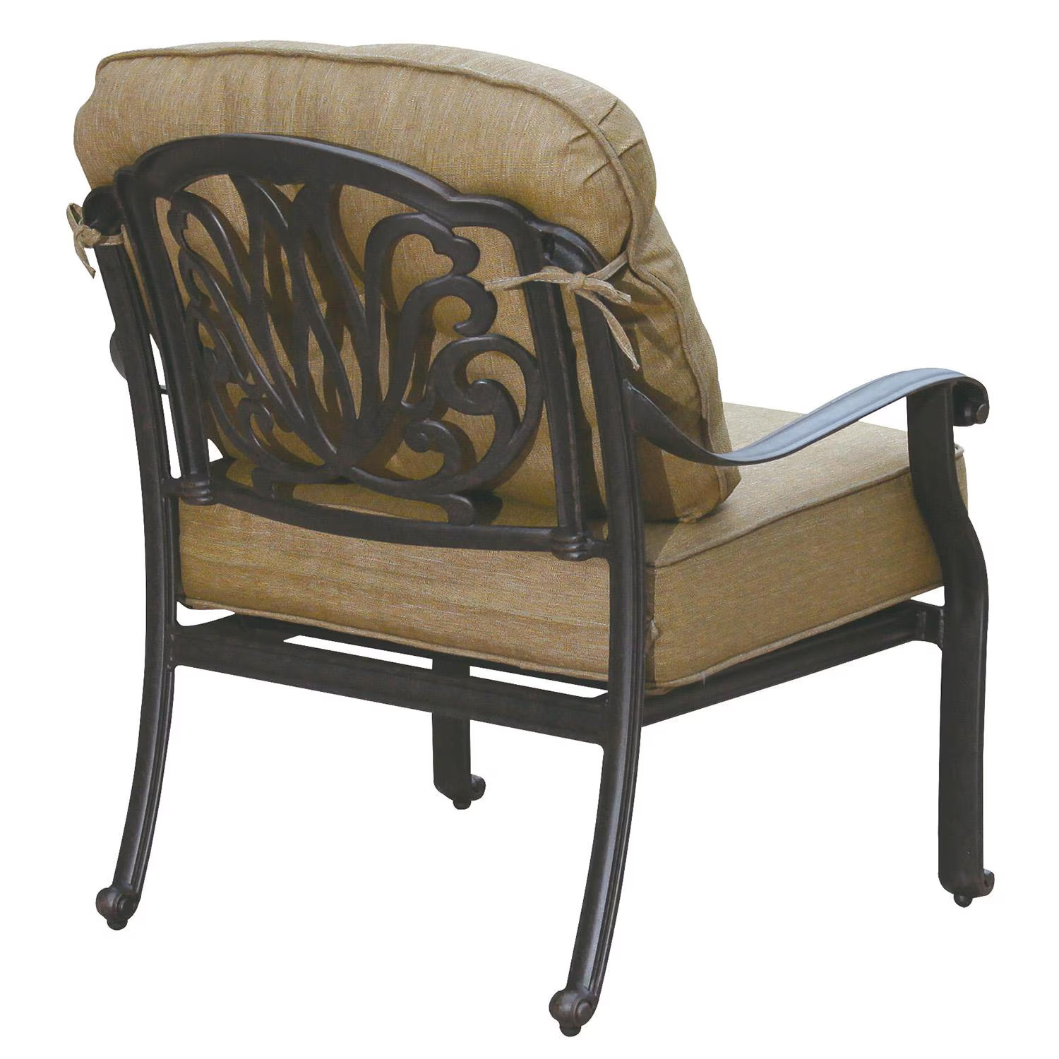 Elisabeth 6 Pc Cast Aluminum Loveseat Seating Set 46 X 31 Inch Oval Table &