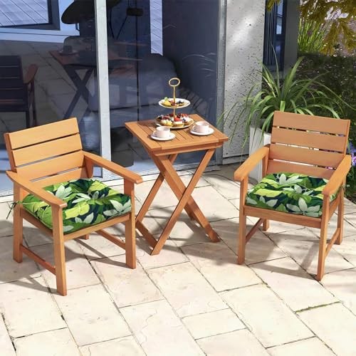 Outdoor Patio Wicker Chair Cushions Pack of 19x19x4(Round Back) Jungle Leaves
