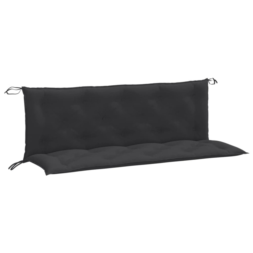 Garden Bench Cushions 2 pcs Melange Anthracite 59.1″x19.7″x2.8″ Fabric