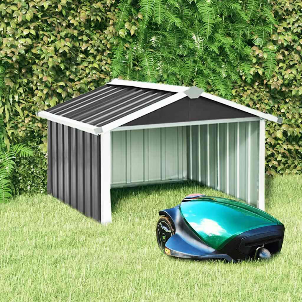 Garden Robot Lawnmower Shed 36.2″x38.2″x24.8″ Galvanized Steel Anthracite