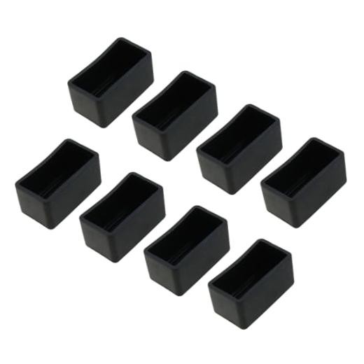 MEETOOT 8-Pack Rectangular PVC Furniture Foot Caps (3/4″ x1-1/2), Vinyl