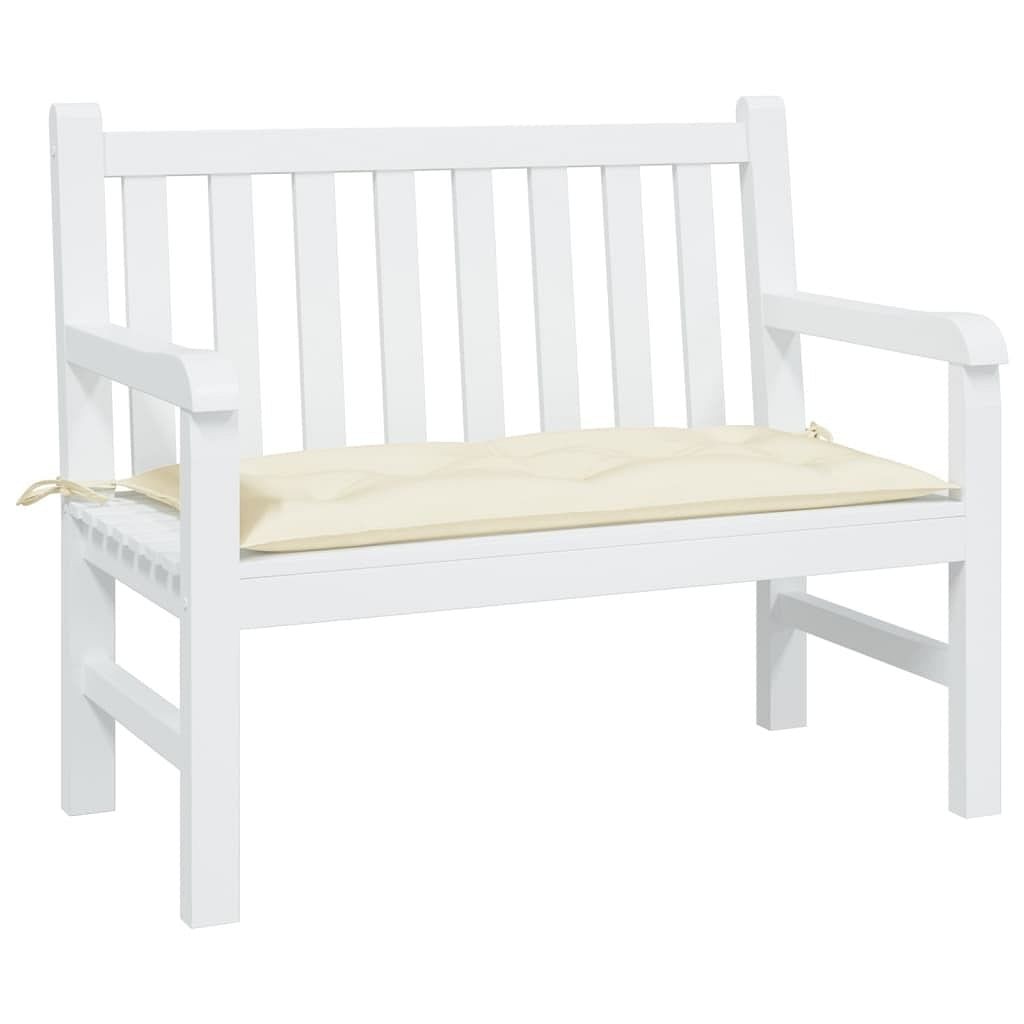 Garden Bench Cushion Cream White 39.4″x19.7″x2.8″ Oxford Fabric