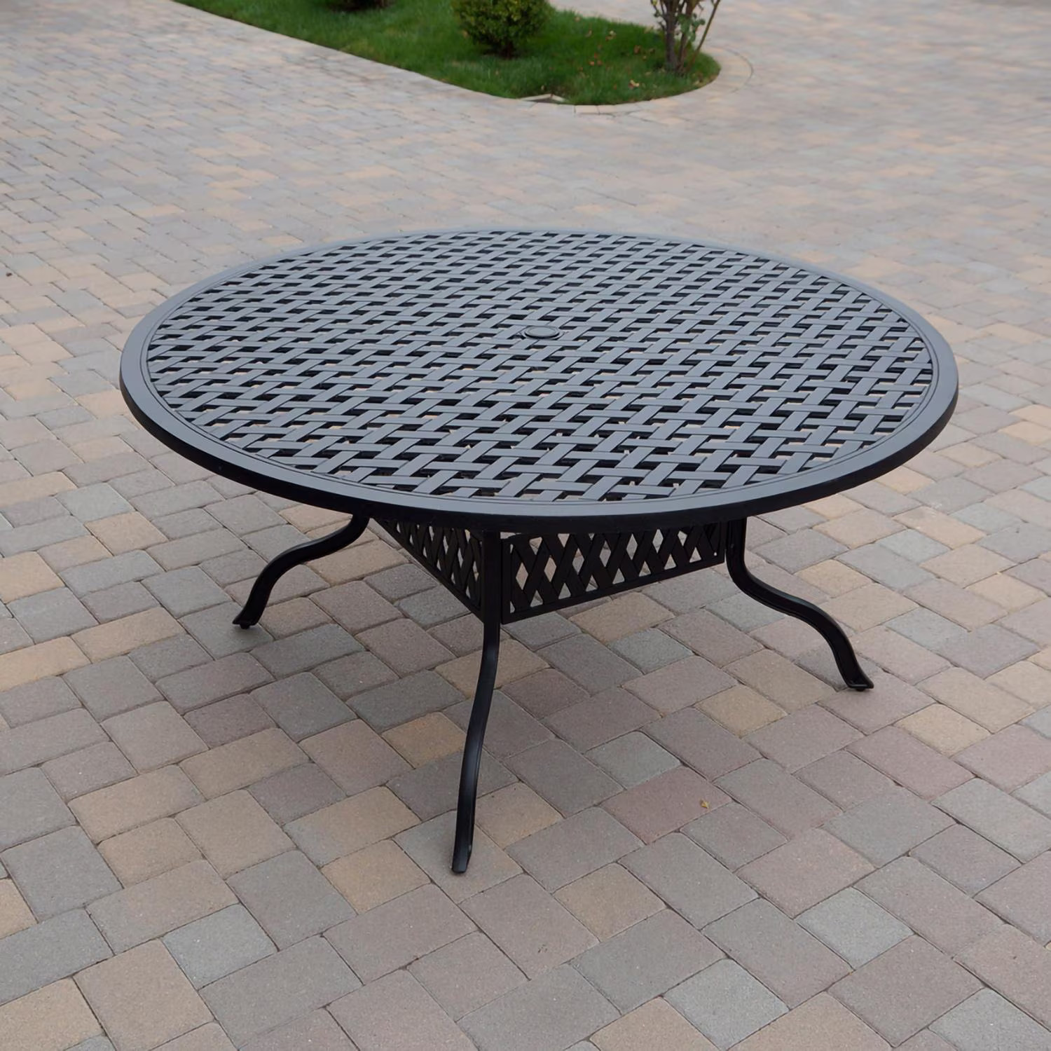Ten Star 8 Pc Cast Aluminum Dining Set Lazy Susan in Antique Bronze By Darlee