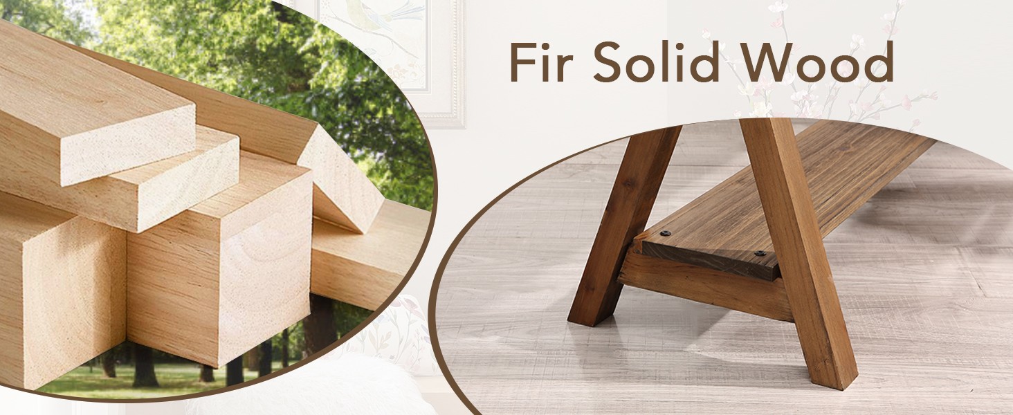 Farmhouse Wood Bench, Rustic Indoor Stora Bench for Entryway,