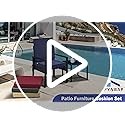 Outdoor Chair Cushion Set 24×24 Deep Seat Patio Furniture Navy Blue Waterproof