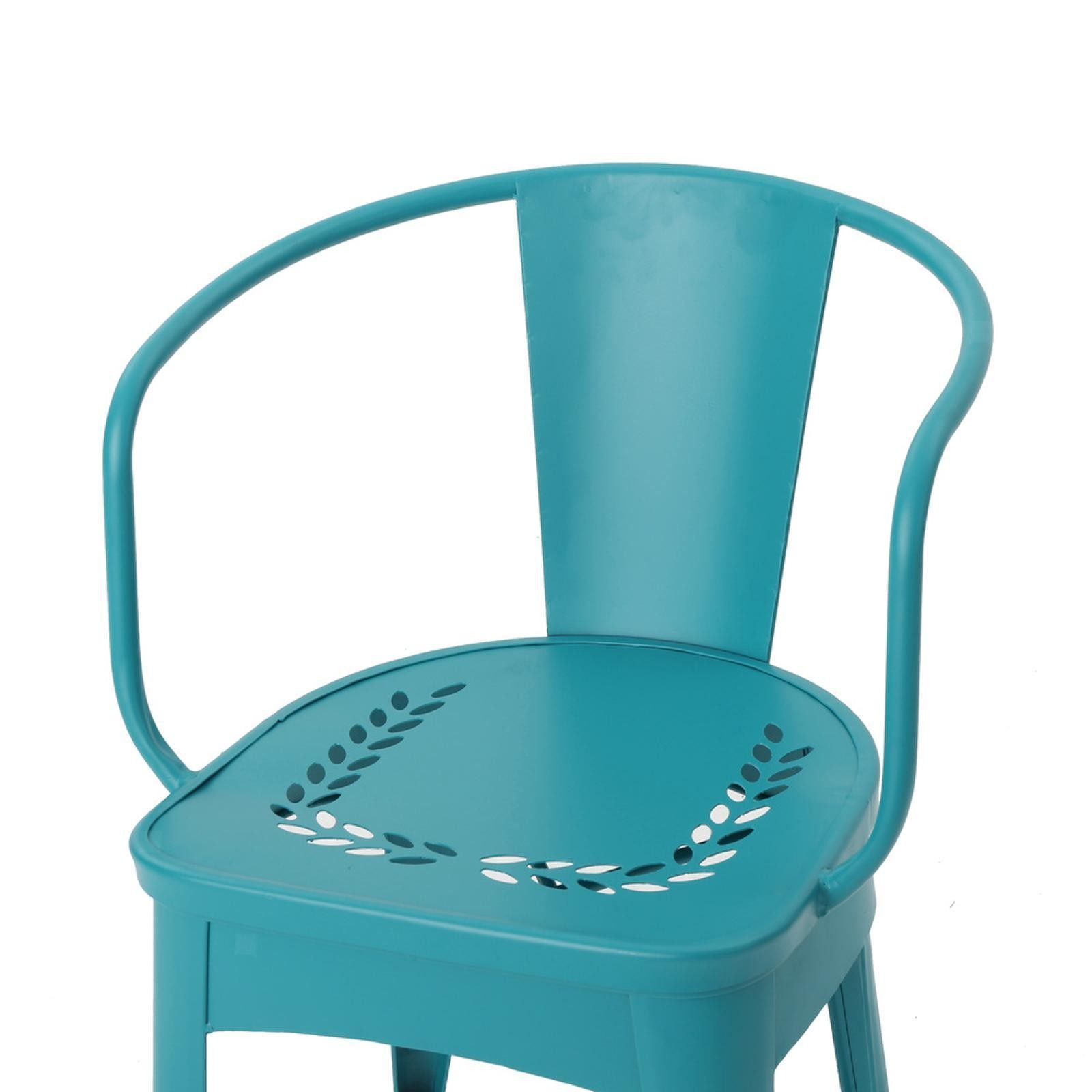 and Stylish LOURDES 3-PC Metal Bistro Set – Powder-Coated Iron for Year-Round