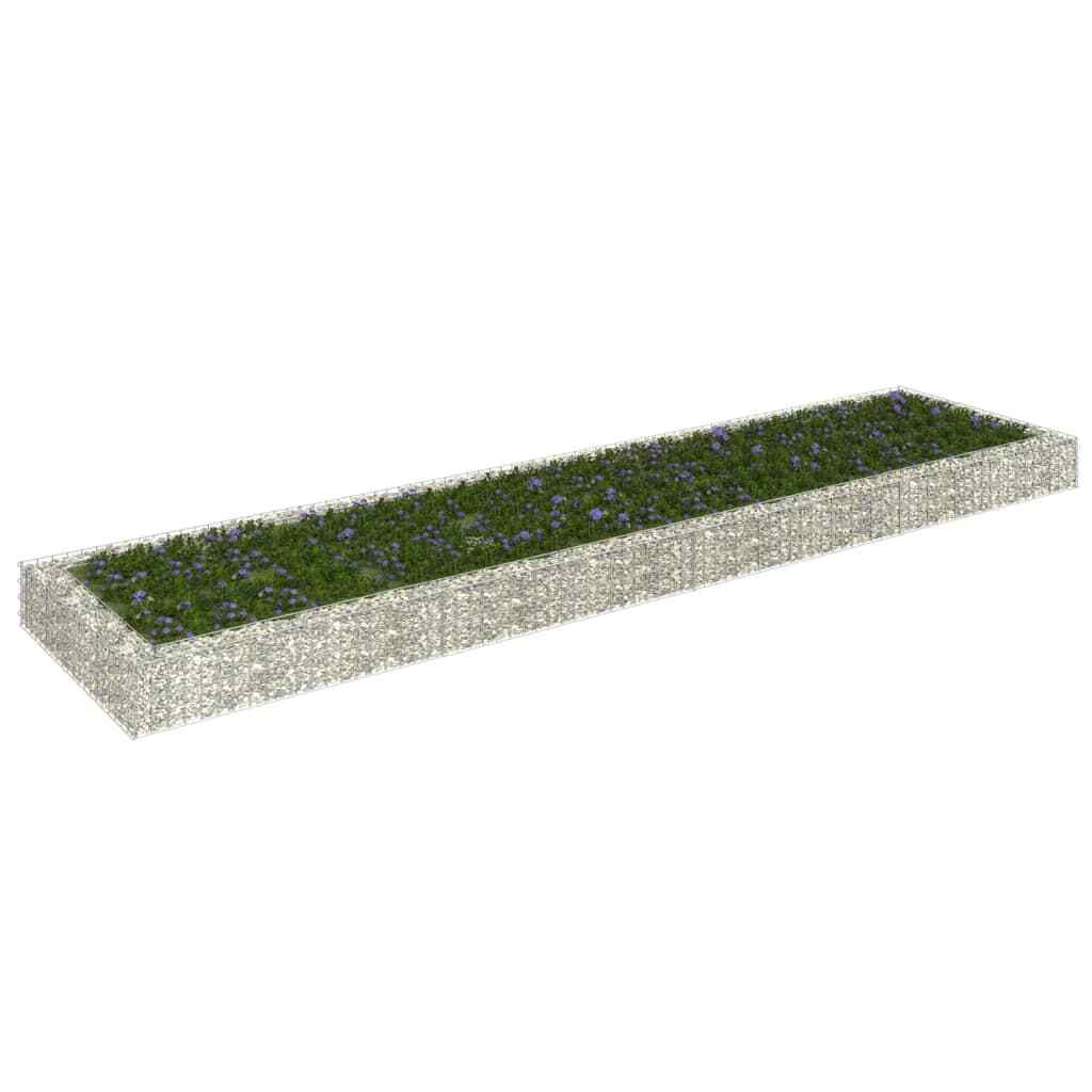 Gabion Raised Bed Patio Basket Planter Outdoor Garden Galvanized Steel vidaXL