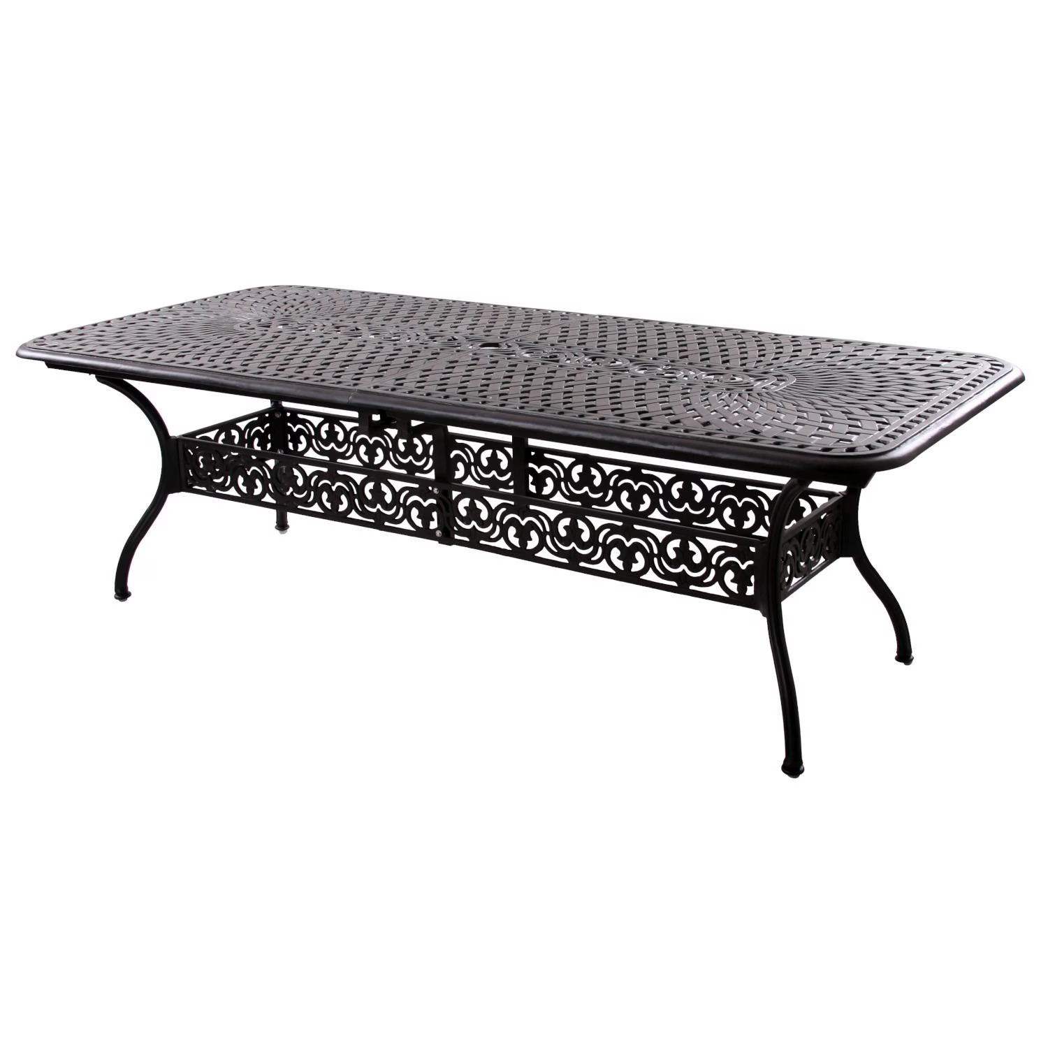 Sedona 11 Pc Cast Aluminum Dining Set 92 X 42 Inch Series 60 Extension Table &