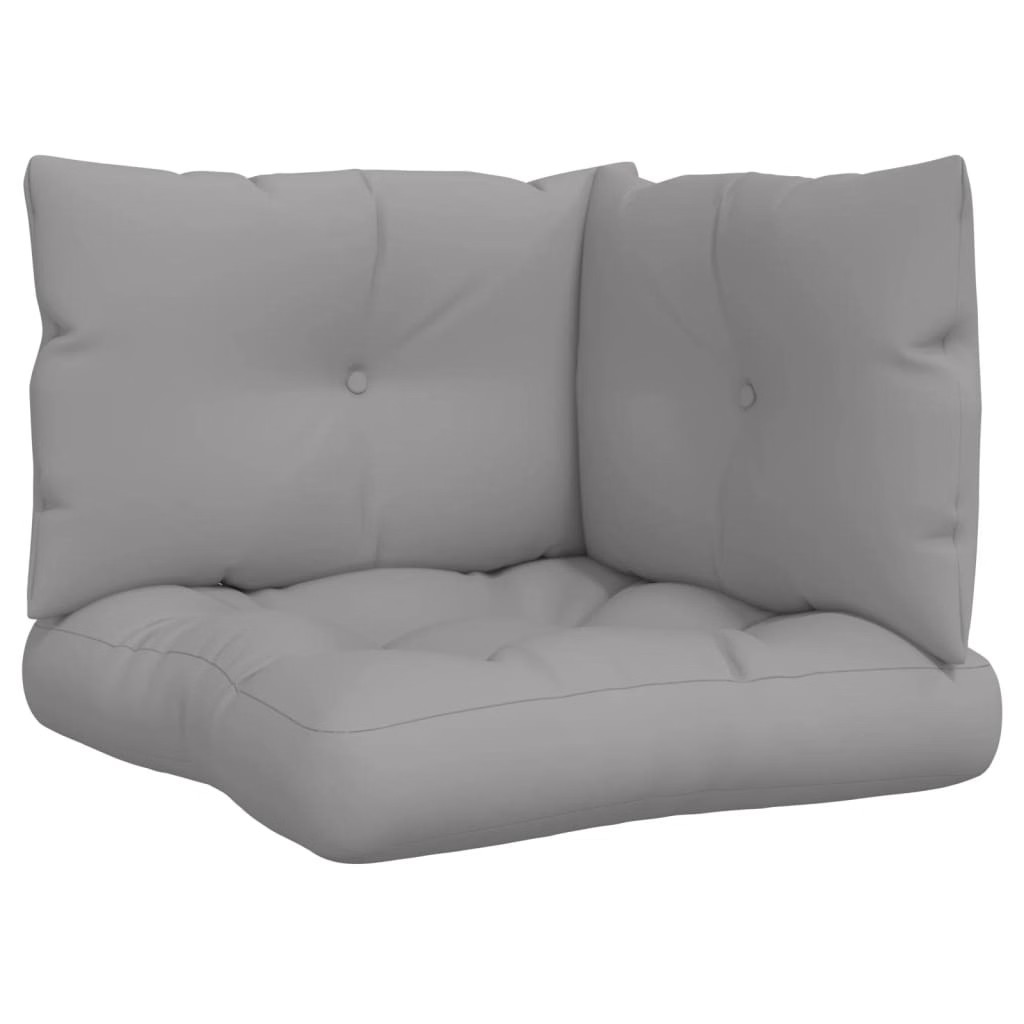 Pallet Cushions 3 pcs Gray Fabric