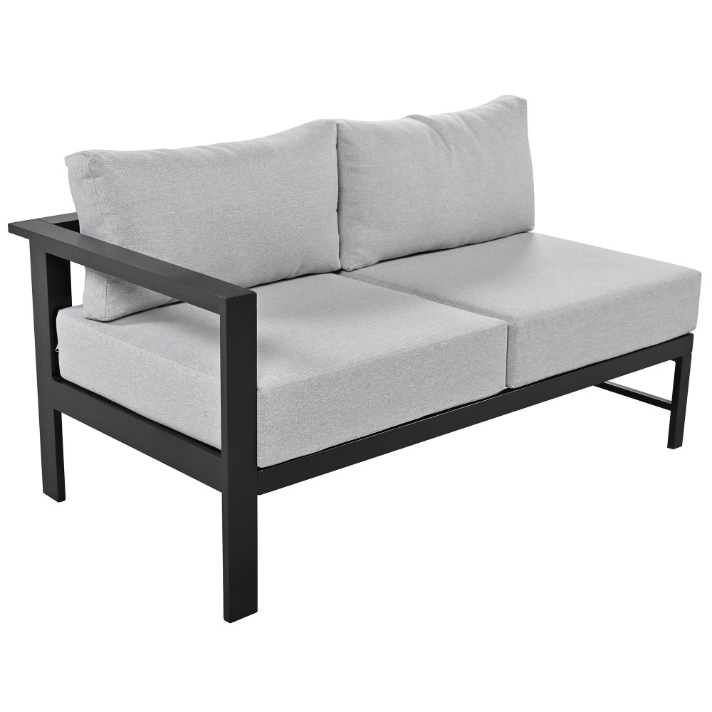 Outdoor U-Shaped Sectional Sofa Set, Patio Furniture w/ Thick Cushions