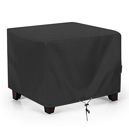 Outdoor Ottoman Cover, Waterproof Square Coffee Table 26″W x 26″D x 18″H