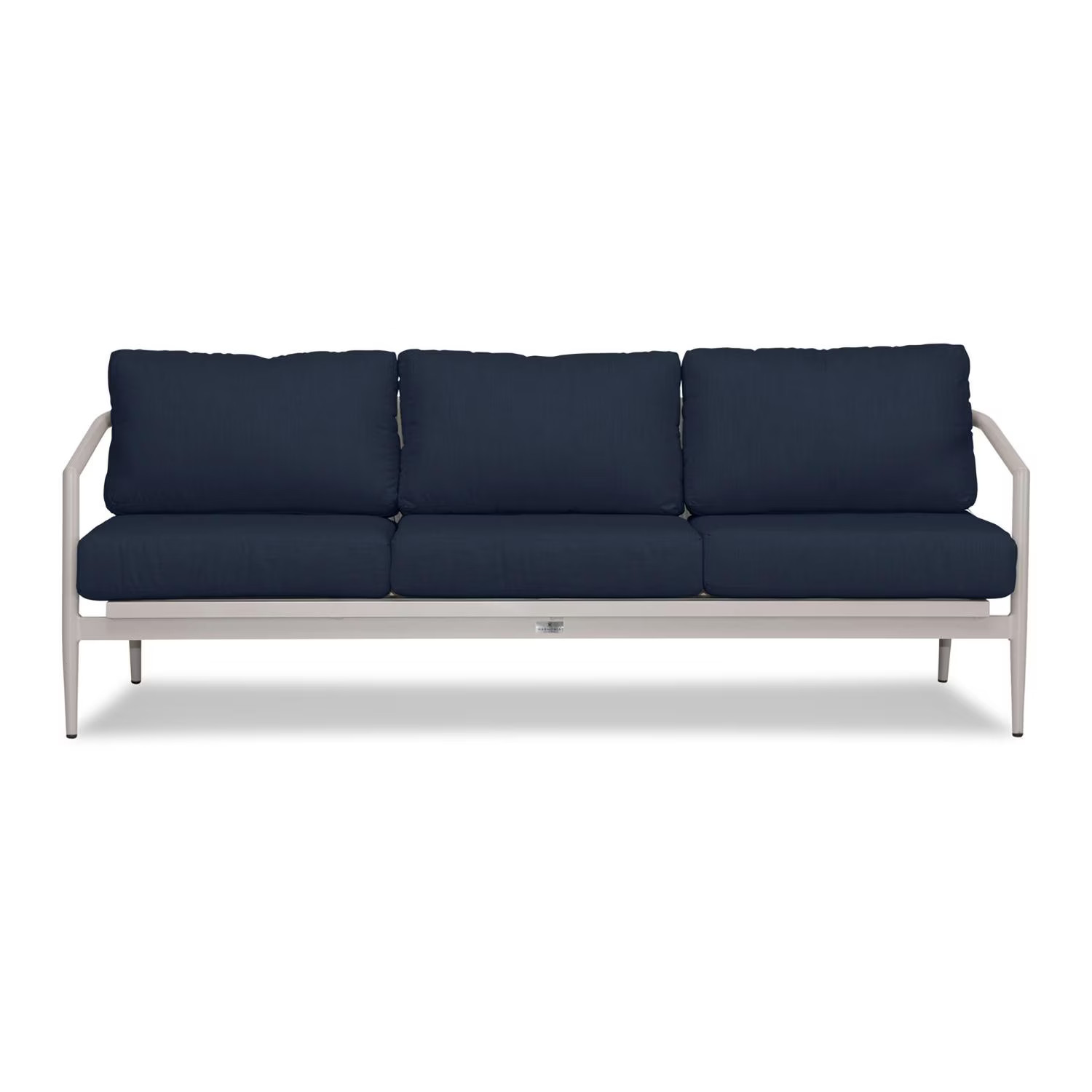Midnight Cove 3 Person Aluminum Sofa in Urban Stone/Spectrum Indigo by Lakeview