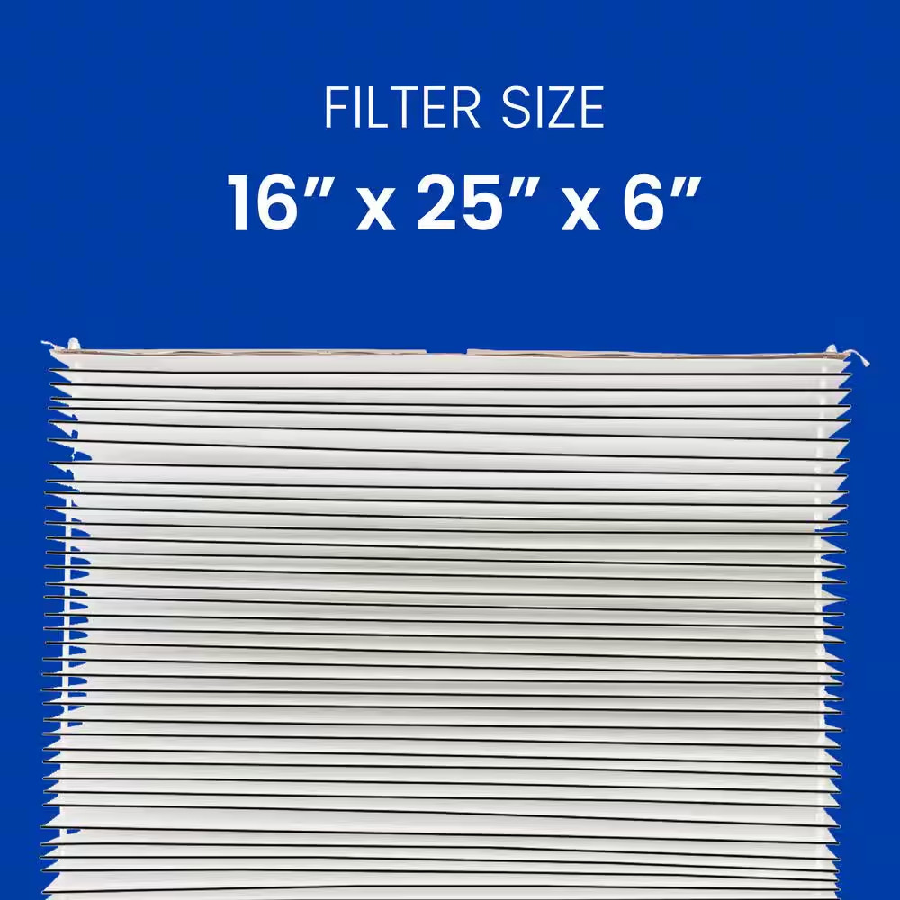 501 16 In. X 25 In. X 6 In. MERV 15 Equivalent FPR 10 Pleated Air Filter for Ele