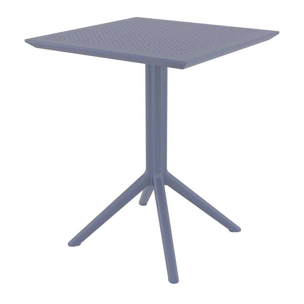 Sky Square Folding Table 24 inch Dark Gray