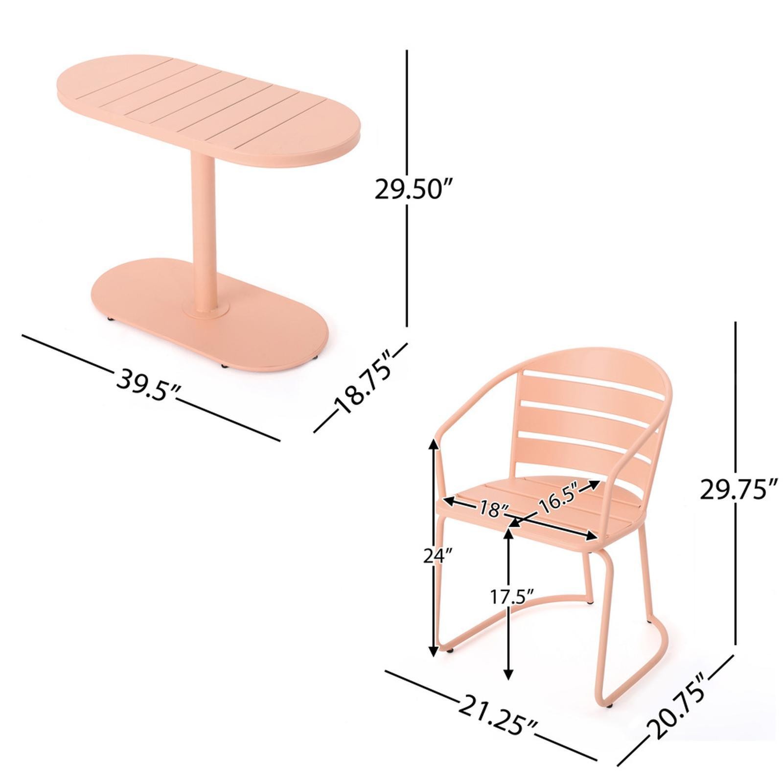 Elegant Santa Monica Bistro Set – Iron Build, Matte Teal Finish for