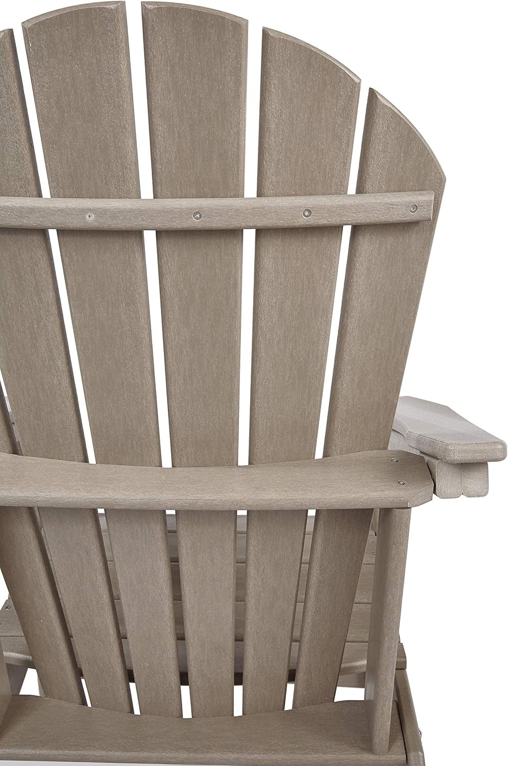 Sundown Treasure Outdoor Patio HDPE Adirondack Chair, Light Brown