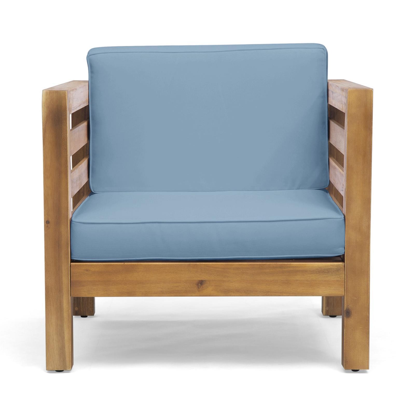 Outdoor Club Chair Pair, Modern , Premium Acacia Wood Construction, Comfortable