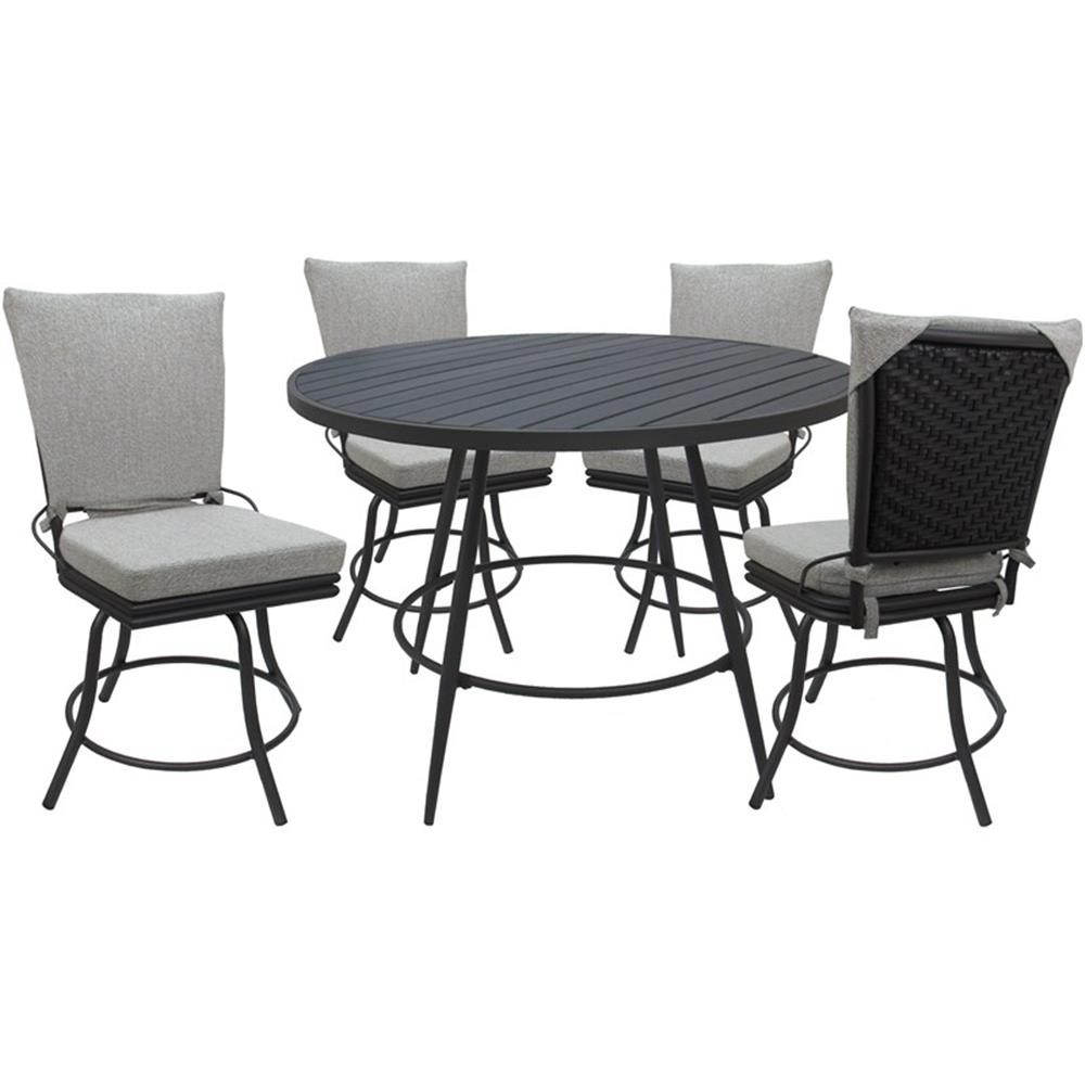 Outdoor Indoor Patio Dining Set – Ofir without Arms – White Linen – Gray