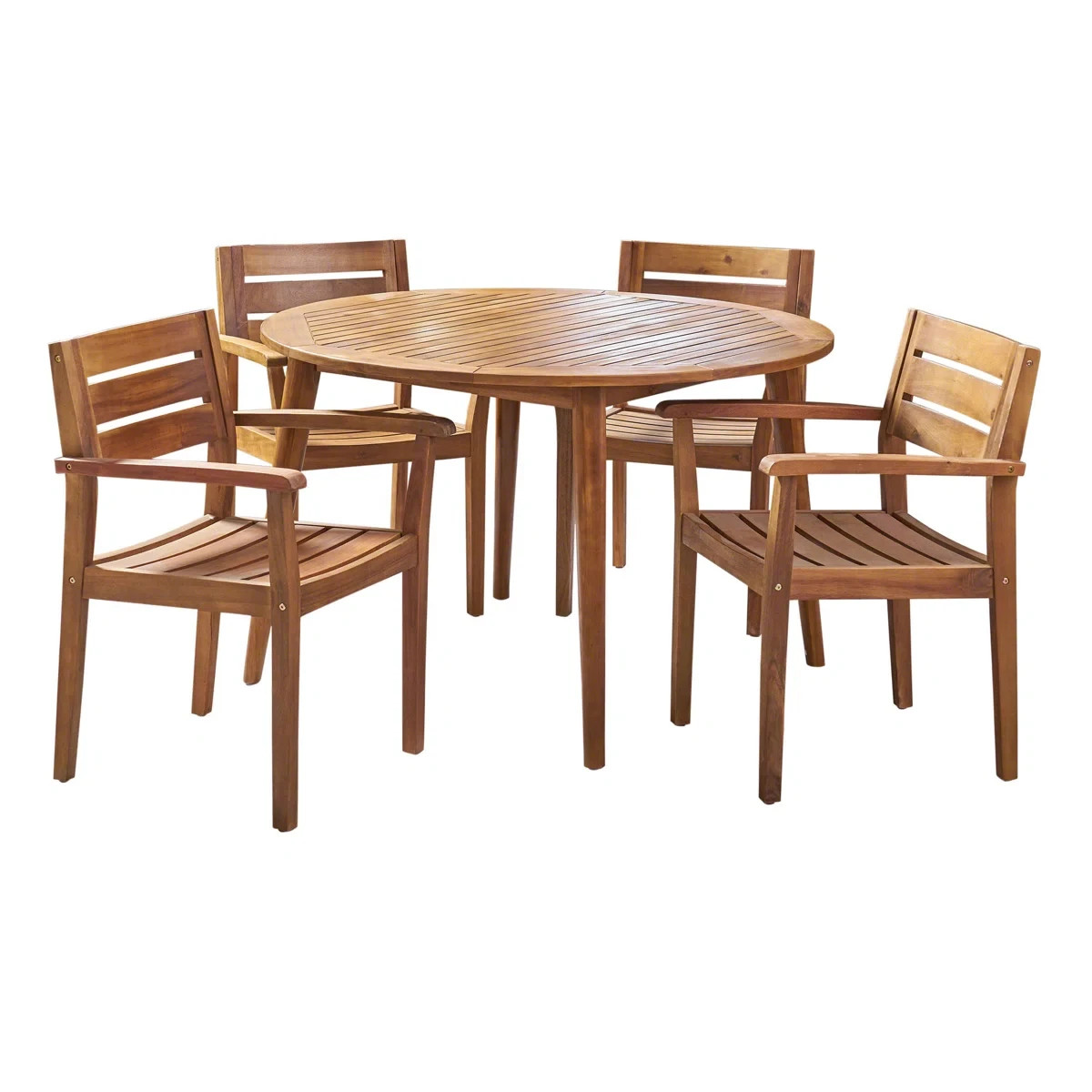 Patio Dining Set (5 pc) (Solid Wood) (Free Shipping)