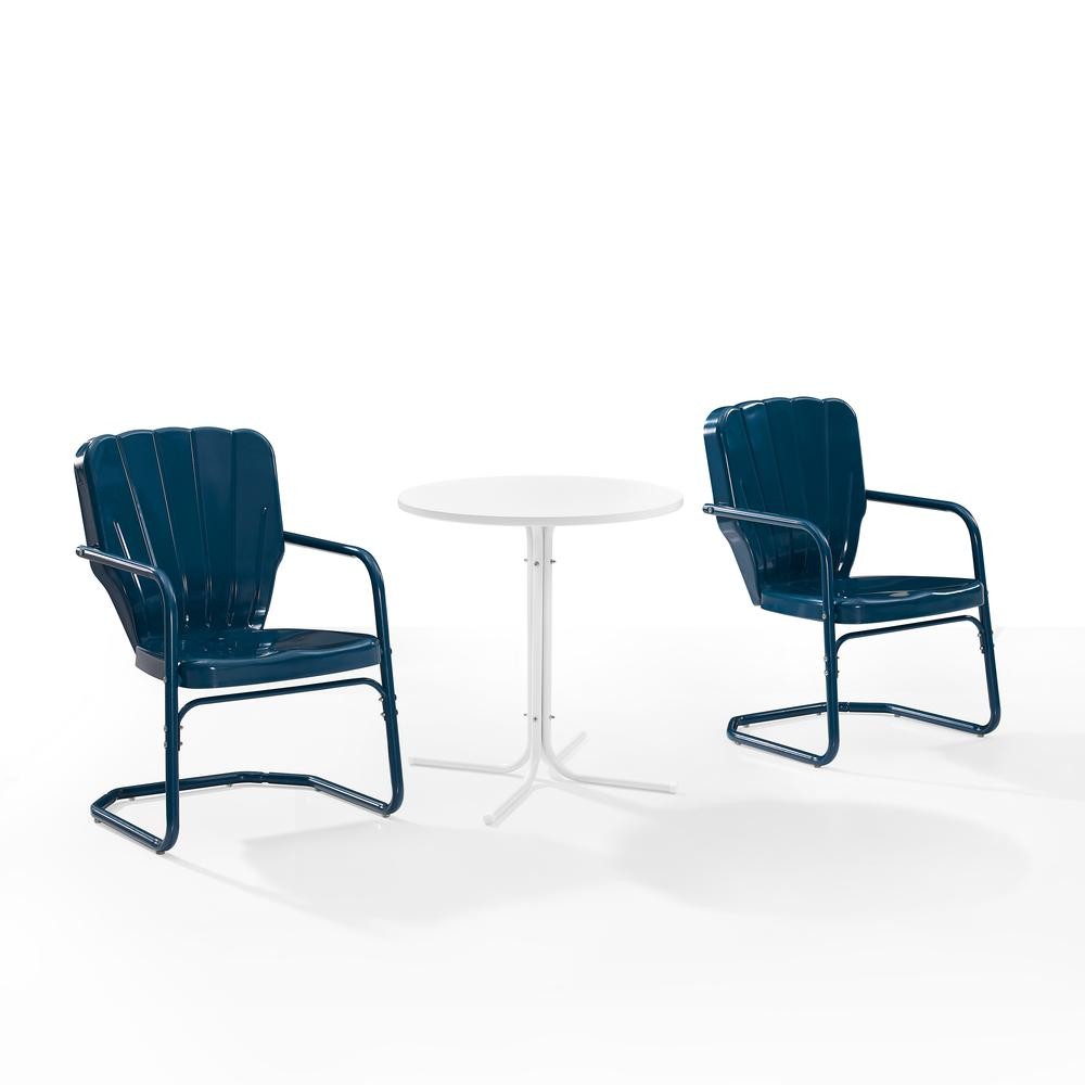 Ridgeland 3Pc Retro Outdoor Bistro Set – Bistro Table & 2 Chairs