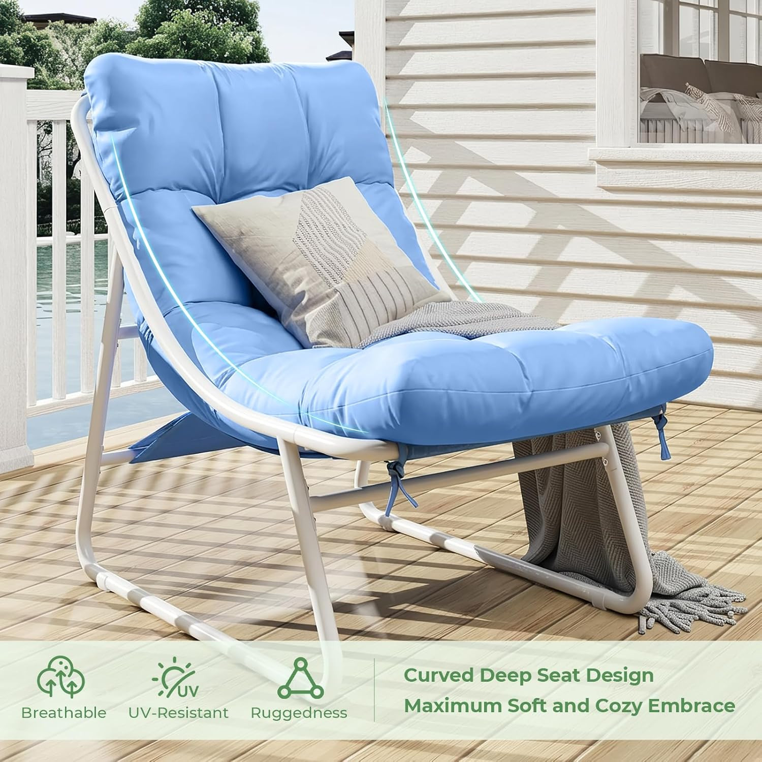 Patio Furniture Set, 4-Piece Outdoor Patio Conversation Set, 2-In-1 Metal Patio