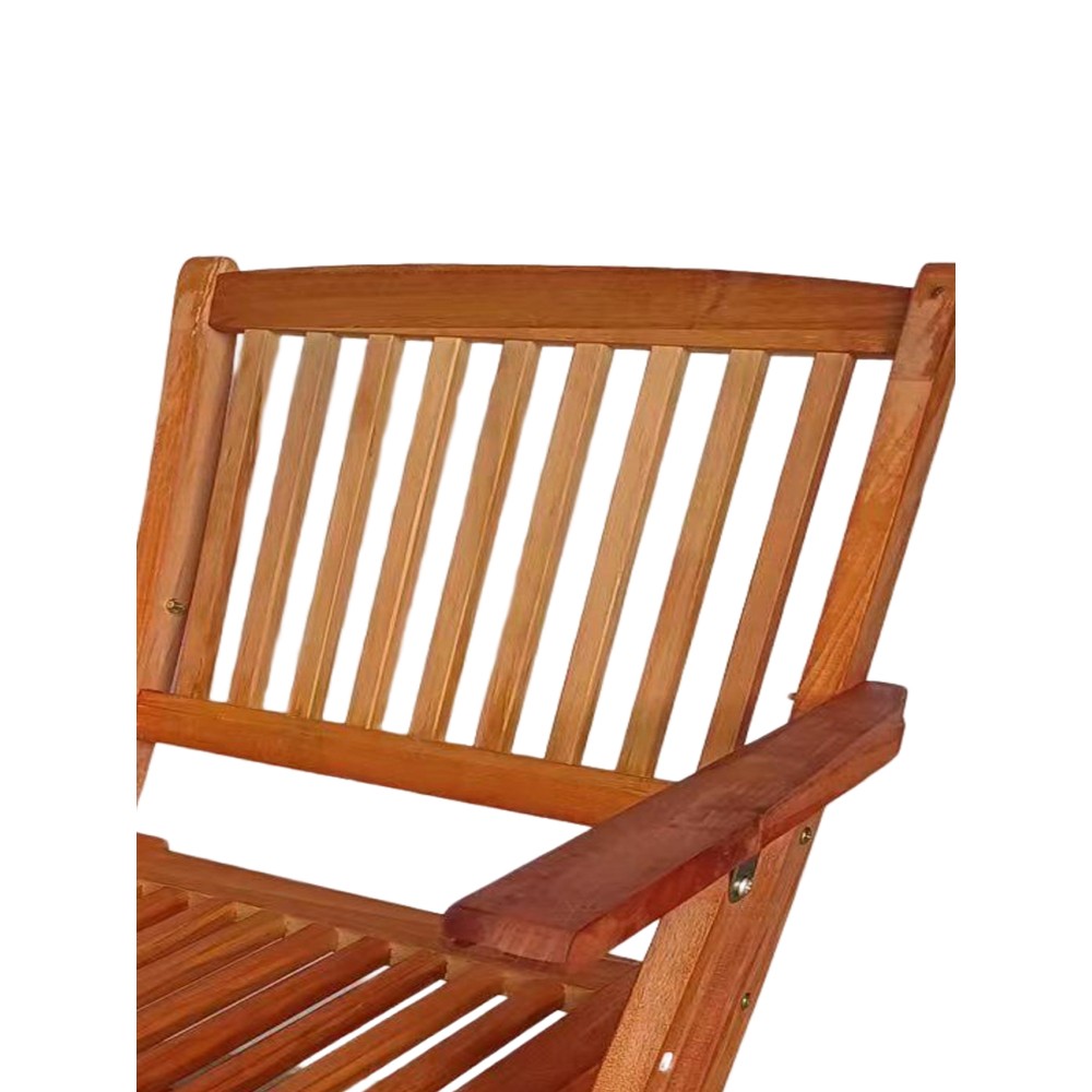 Foldable Patio Dining Set with 4 Chairs, Solid Teak Wood, Indoor Outdoor Use