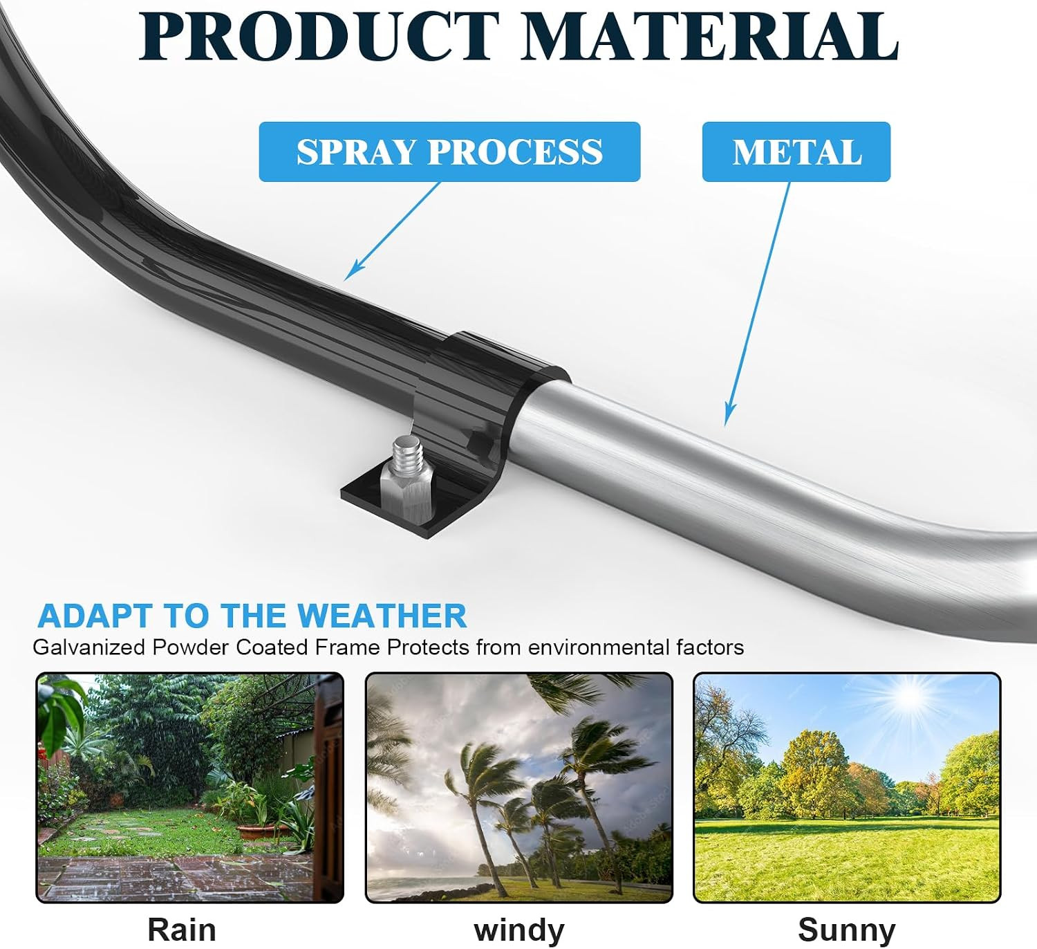78.7″ Heavy-Duty Metal Picnic Table W/2.05″ Umbrella Hole, round Commercial Outd