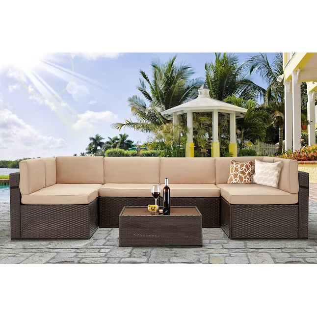 AECOJOY 7 Piece Outdoor Patio Furniture Set sale/freeship